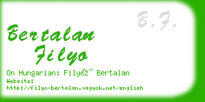 bertalan filyo business card